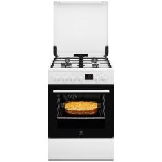 Gaasipliit Electrolux, 60 cm, 4 x gaas, elektriahi, aurupuhastus, valge