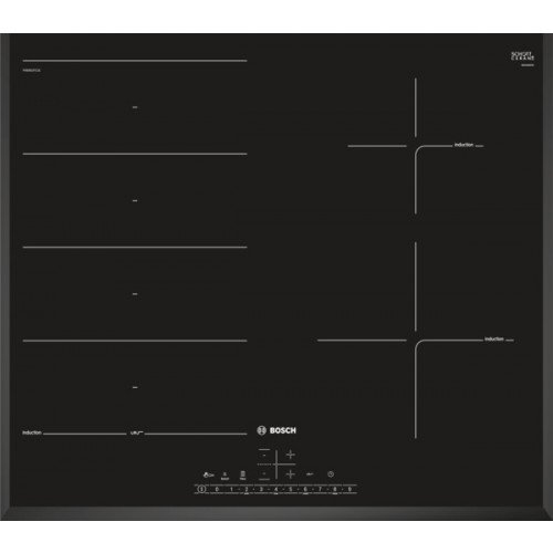 Pliidiplaat Bosch, 4 x induktsioon, 60 cm, must, faasitud ääred