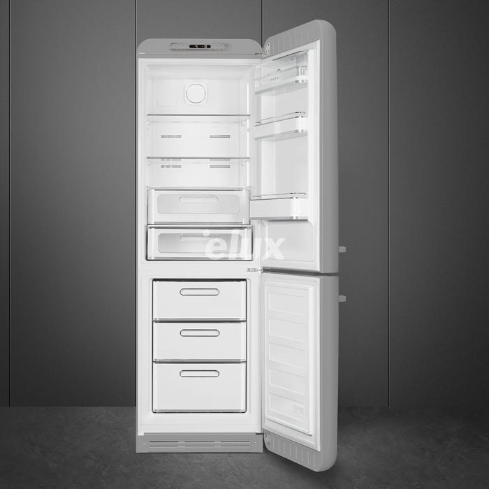 Külmik Smeg, 50-ndate stiil, 196 cm, 234/97 l, 35 dB, elektrooniline juhtimine, NoFrost, hõbedane