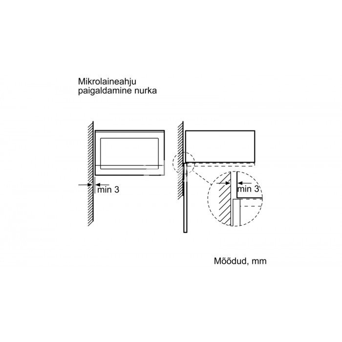 Микроволновая печь Bosch, встраиваемая, 25 л, 900 Вт, черная