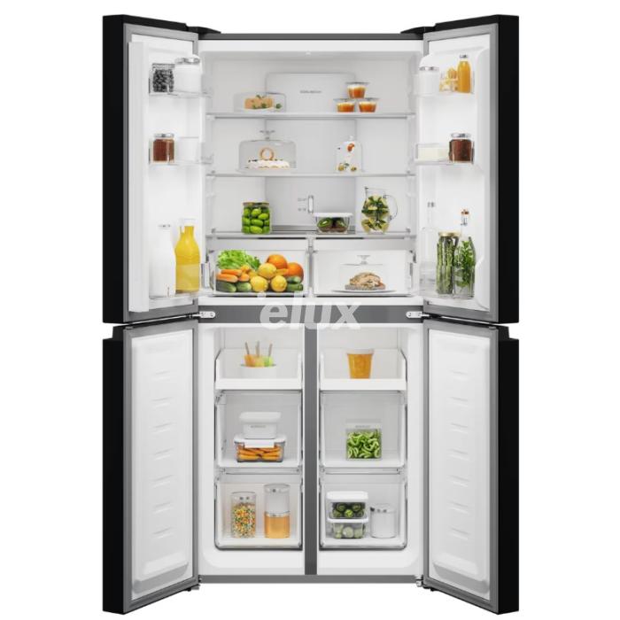 Külmik Electrolux, Side-by-side, 180 cm, 269/153 l, 38 dB, puutetundlik, NoFrost, must