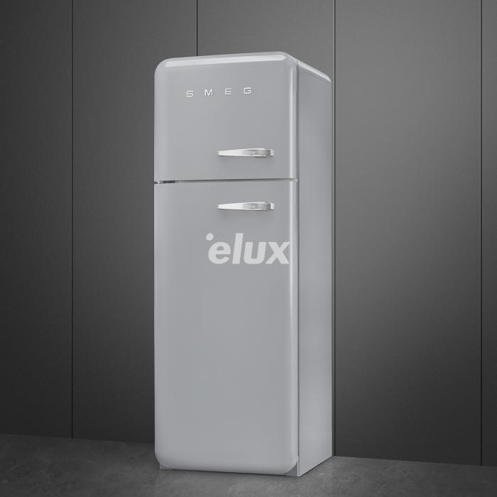 Külmik Smeg, 50-ndate stiil, 172 cm, 222/72 l, 34 dB, vasak, mehaaniline juhtimine, hõbedane