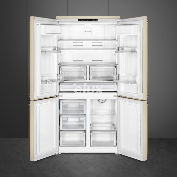 Külmik Smeg Colonial, 187 cm, 385/196 l, 39 dB, elektrooniline juhtimine, NoFrost, kreem