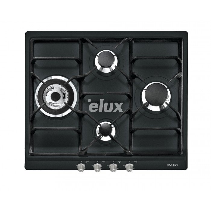 Pliidiplaat Smeg Cortina, 4 x gaas, 60 cm, antratsiit/ antiikhõbe