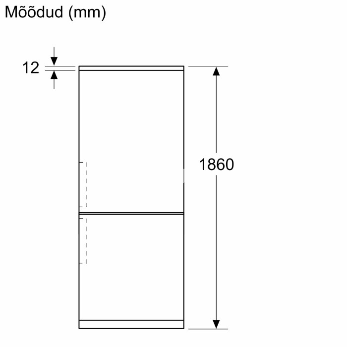 Külmik Bosch, 186 cm, 218/103 l, 35 dB, elektrooniline juhtimine, NoFrost, inox