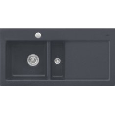 Valamu Villeroy&Boch, Subway 60 Flat, 97 cm, tasapaigaldatav, nupuga, keraamiline, Graphite