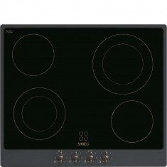Pliidiplaat Smeg Colonial, 4 x Hilight, 60 cm, must, raam antratsiit
