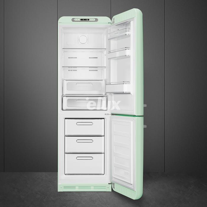 Külmik Smeg, 50-ndate stiil, NoFrost, 196 cm, 234/97 l, 35 dB, elektrooniline juhtimine, pastellroheline