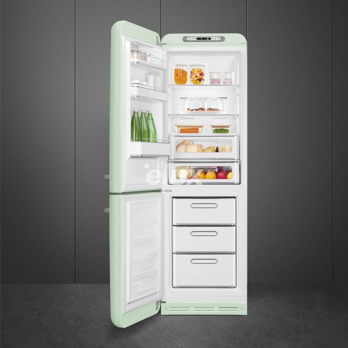 Külmik Smeg, 50-ndate stiil, 196 cm, 234/97 l, 35 dB, elektrooniline juhtimine, NoFrost, pastellroheline