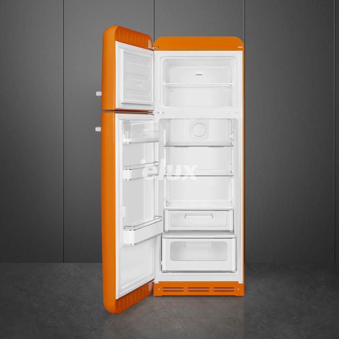 Külmik Smeg, 50-ndate stiil, 172 cm, 222/72 l, 34 dB, mehaaniline, vasak, oranž