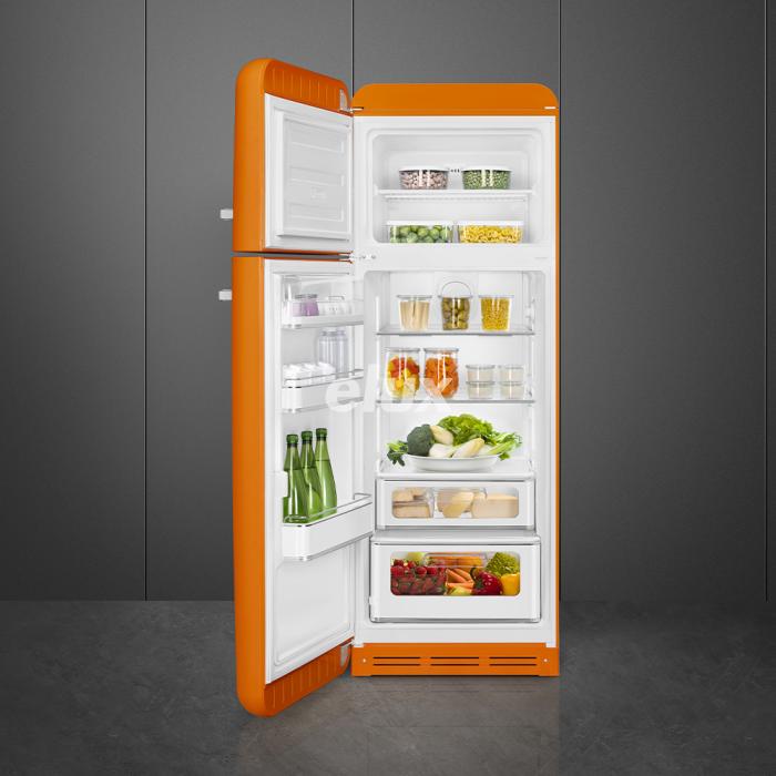 Külmik Smeg, 50-ndate stiil, 172 cm, 222/72 l, 34 dB, mehaaniline, vasak, oranž