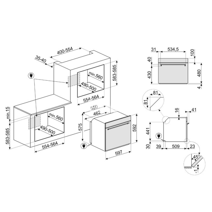 Ahi Smeg Classic, A+, 68 l, aurupuhastus, auruprogramm, rv teras