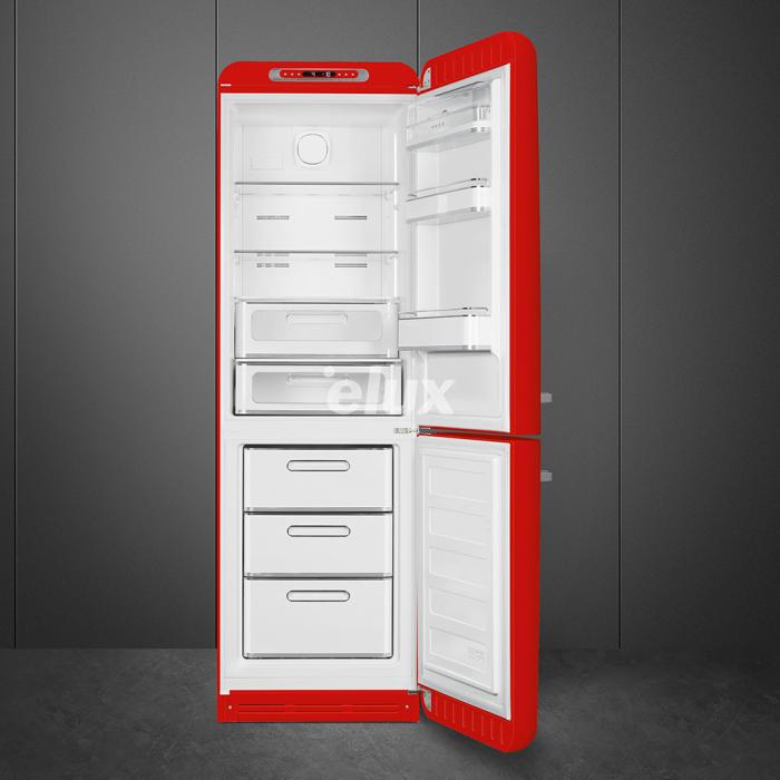 Külmik Smeg, 50-ndate stiil, 196 cm, 234/97 l, 35 dB, elektrooniline juhtimine, NoFrost, punane