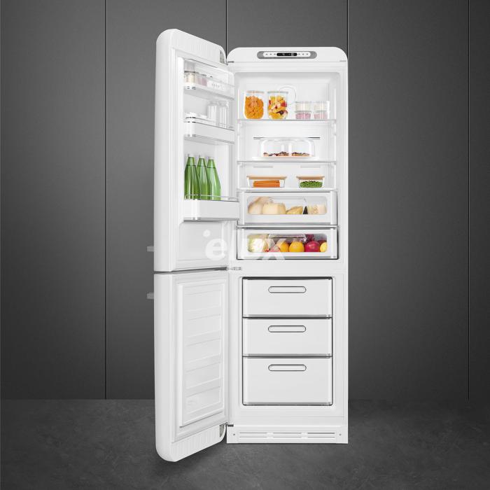 Külmik Smeg, 50-ndate stiil, NoFrost, 196 cm, 234/97 l, 35 dB, elektrooniline juhtimine, valge