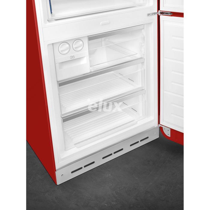 Külmik Smeg, 50-ndate stiil, 205 cm, 344/137 l, 37 dB, puutetundlik juhtimine, NoFrost, punane