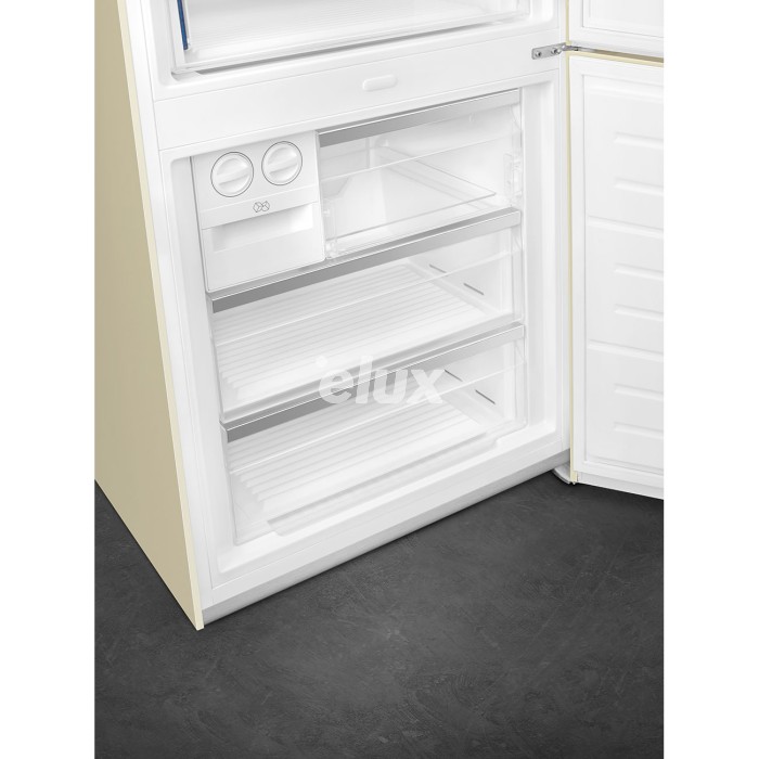 Külmik Smeg Colonial, 195 cm, 344/137 l, 41 dB, elektrooniline juhtimine, parem, kreem/messing