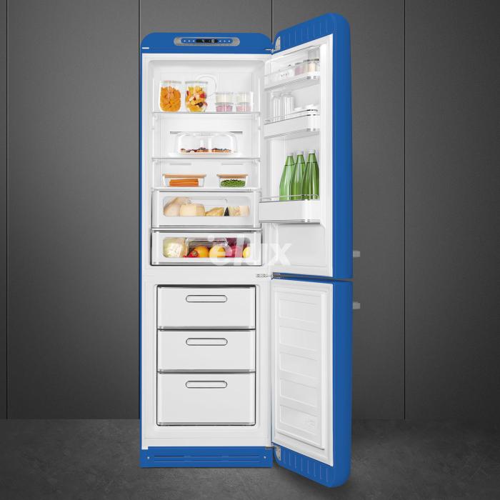 Külmik Smeg, 50-ndate stiil, NoFrost, 196 cm, 234/97 l, 35 dB, elektrooniline juhtimine, sinine