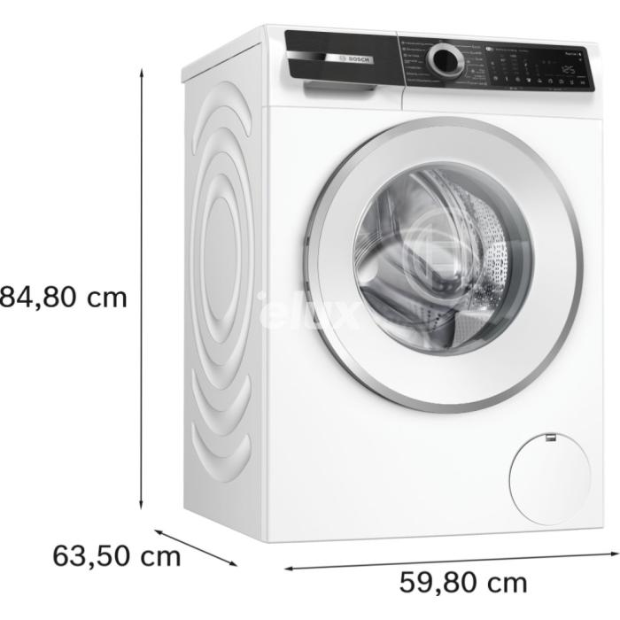 Стирально-сушильная машина Bosch, серия 6, инверторная, 10,5/6 кг, 1400 об/мин, белая.