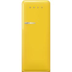 Külmik Smeg, 50-ndate stiil, 153 cm, 244/26 l, 35 dB, mehaaniline juhtimine, kollane
