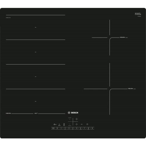 Pliidiplaat Bosch, 4 x induktsioon, 60 cm, must, lõigatud ääred
