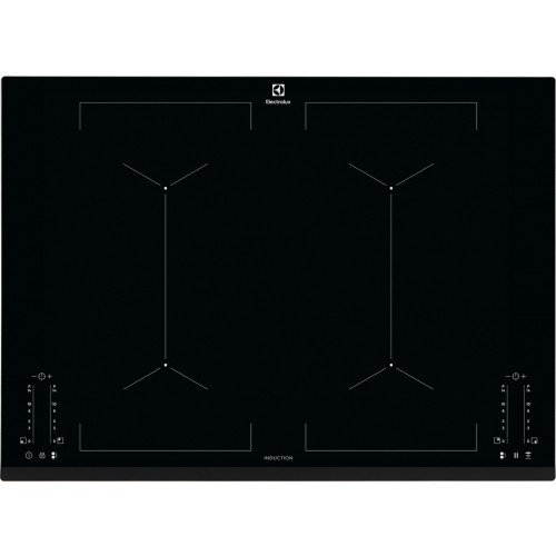 Pliidiplaat Electrolux, 4 x induktsioon, 71 cm, must, faasitud esiserv