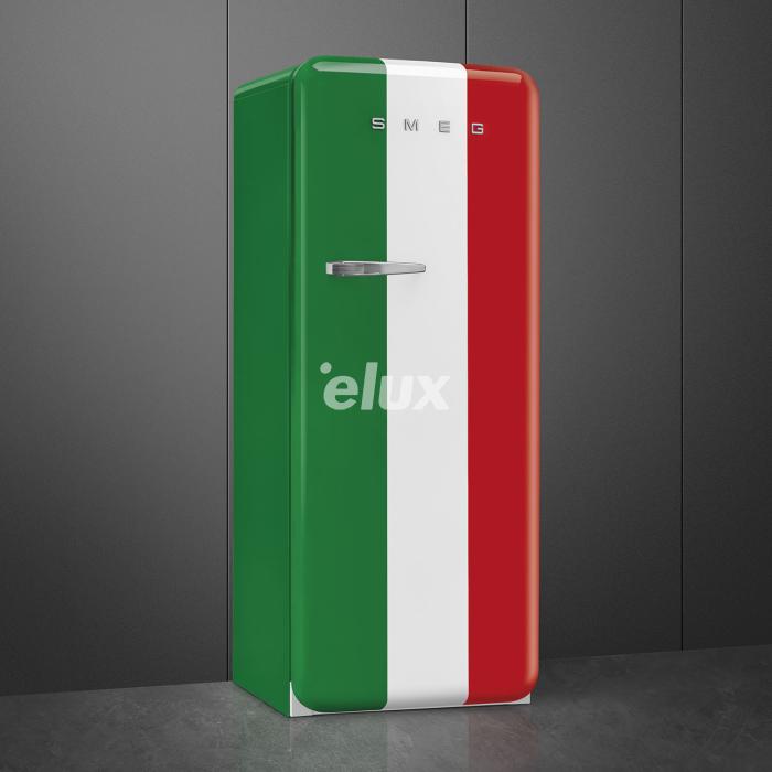 Külmik Smeg, 50-ndate stiil, 153 cm, 244/26 l, 35 dB, mehaaniline juhtimine, Itaalia trikoloor
