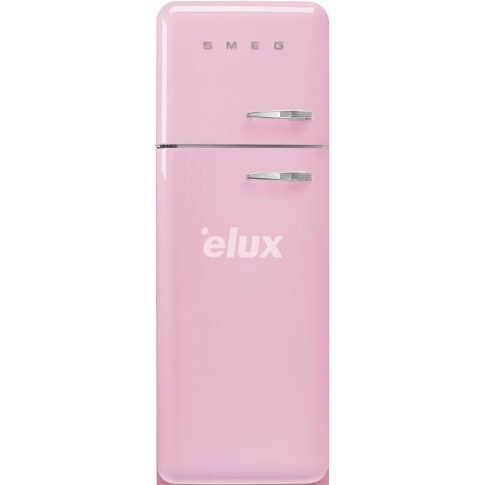 Külmik Smeg, 50-ndate stiil, 172 cm, 222/72 l, 34 dB, vasak, mehaaniline juhtimine, pastellroosa