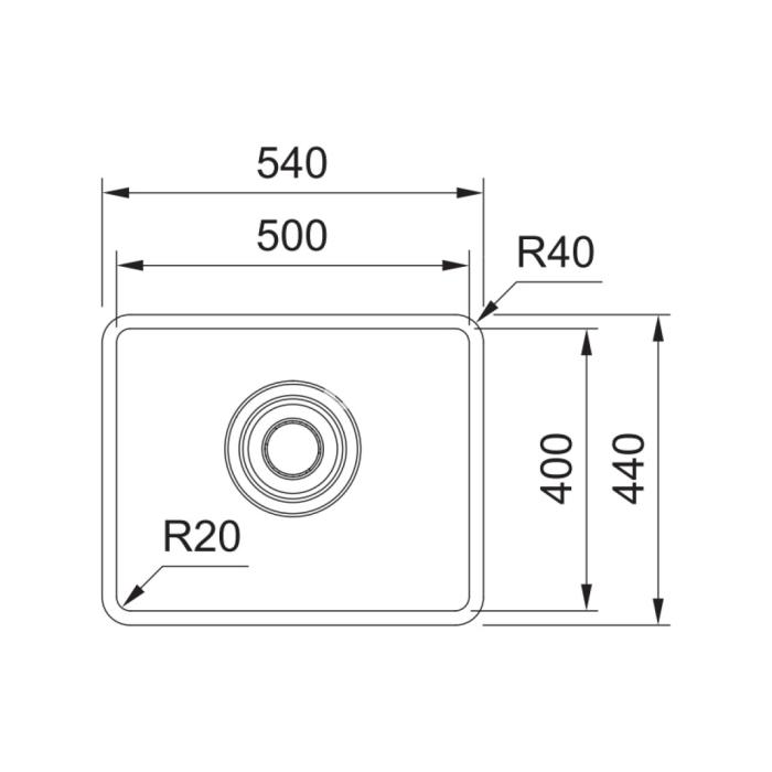 Valamu Franke Maris Quiet MQX 110-50, roostevaba teras