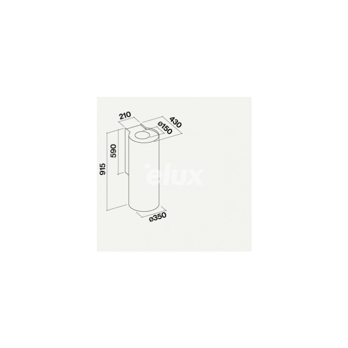 POLAR.OROW Настенный очиститель воздуха Falmec POLAR 35 см, 800м3/ч, LED 4 x 1,2 Вт (3200К), золотой