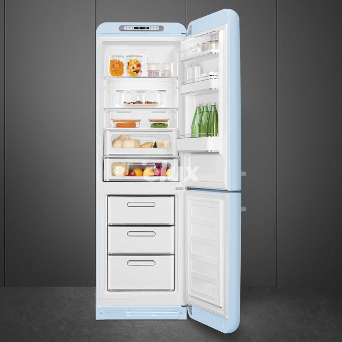 Külmik Smeg, 50-ndate stiil, NoFrost, 196 cm, 234/97 l, 35 dB, elektrooniline juhtimine, pastellsinine, pastellsinine