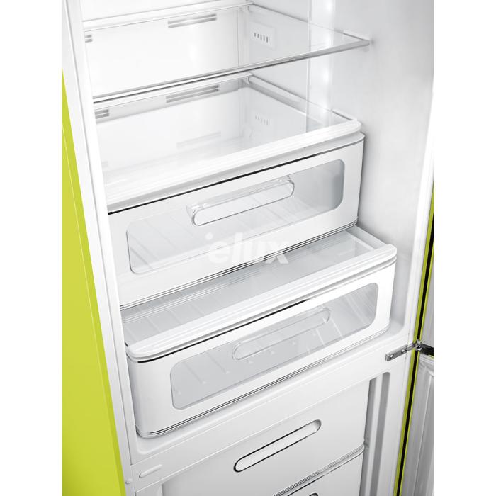 Külmik Smeg, 50-ndate stiil, 196 cm, 234/97 l, 35 dB, elektrooniline juhtimine, laimiroheline, NoFrost