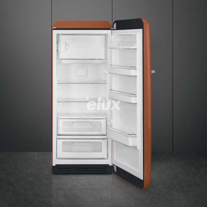 Külmik Smeg, 50-ndate stiil, 153 cm, 244/26 l, 35 dB, mehaaniline juhtimine, matt savi