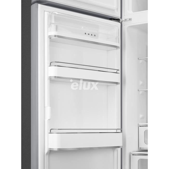 Külmik Smeg, 50-ndate stiil, 172 cm, 222/72 l, 34 dB, vasak, mehaaniline juhtimine, hõbedane