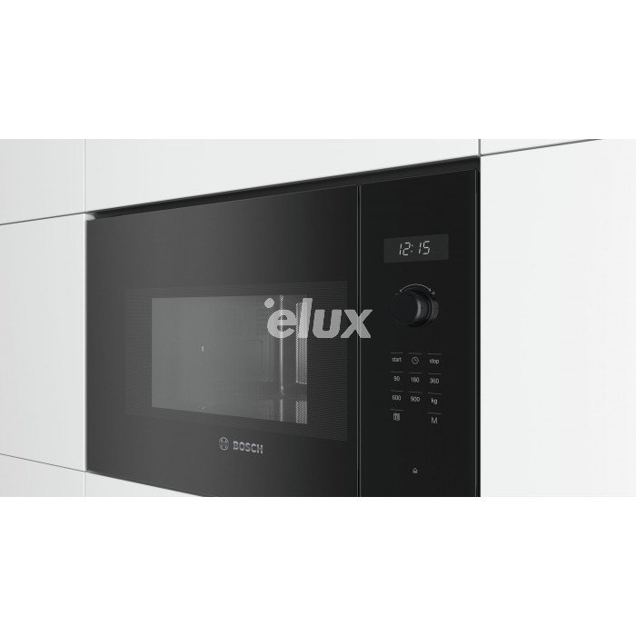 Микроволновая печь Bosch, встраиваемая, 25 л, 900 Вт, черная