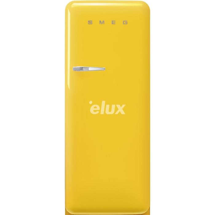 Külmik Smeg, 50-ndate stiil, 153 cm, 244/26 l, 35 dB, mehaaniline juhtimine, kollane