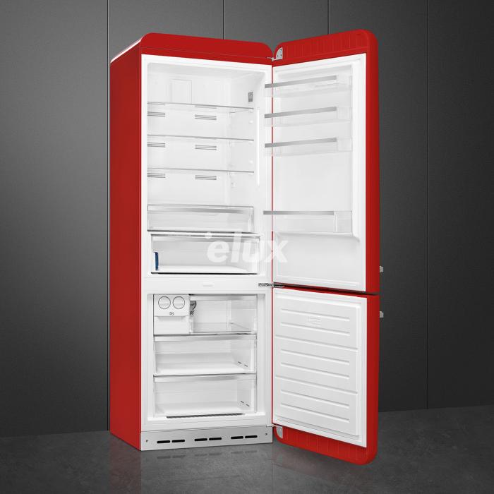 Külmik Smeg, 50-ndate stiil, 205 cm, 344/137 l, 37 dB, puutetundlik juhtimine, NoFrost, punane