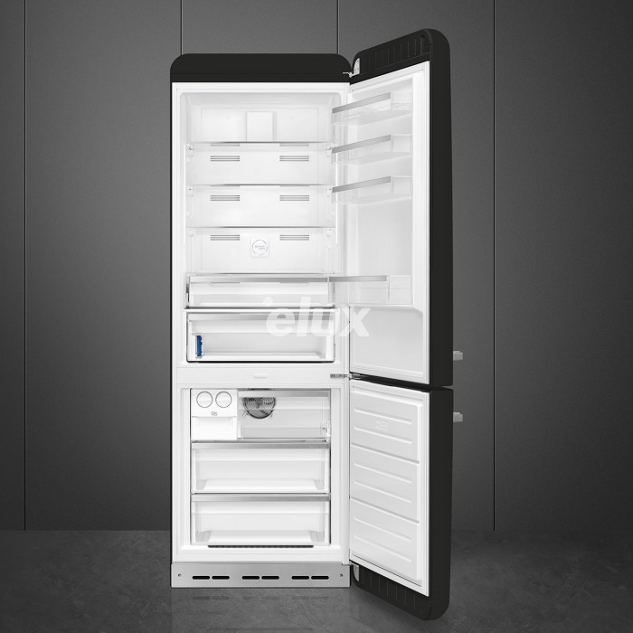 Külmik Smeg, 50-ndate stiil, 205 cm, 344/137 l, 41 dB, puutetundlik juhtimine, NoFrost, must