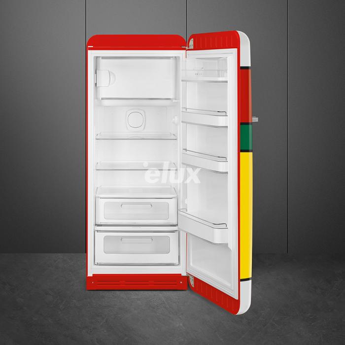 Külmik Smeg, 50-ndate stiil, 153 cm, 244/26 l, 35 dB, mehaaniline juhtimine, värviline