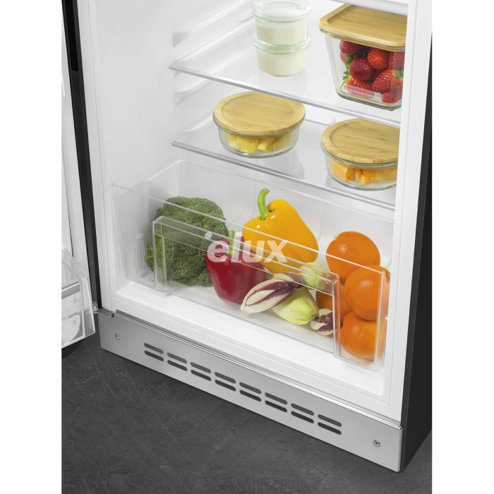 Külmik Smeg, 50-ndate stiil, 97 cm, 105/17 l, 35 dB, mehaaniline juhtimine, vasak, must