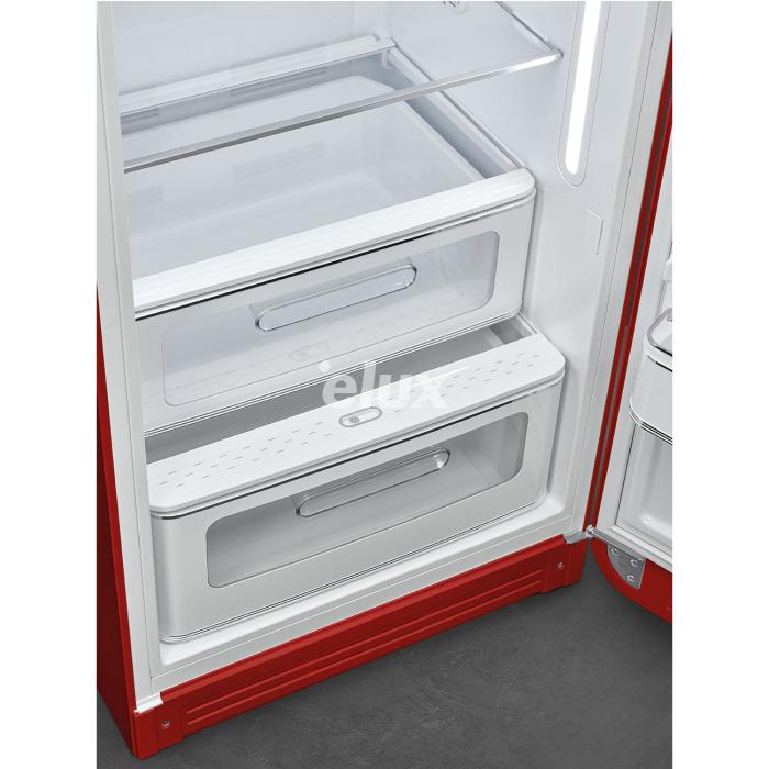 Külmik Smeg, 50-ndate stiil, 153 cm, 244/26 l, 35 dB, mehaaniline juhtimine, värviline