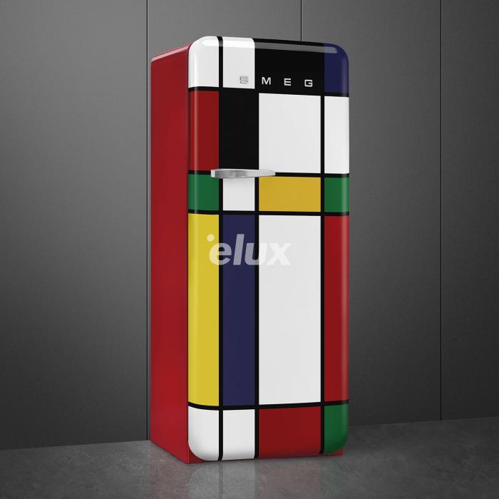 Külmik Smeg, 50-ndate stiil, 153 cm, 244/26 l, 35 dB, mehaaniline juhtimine, värviline
