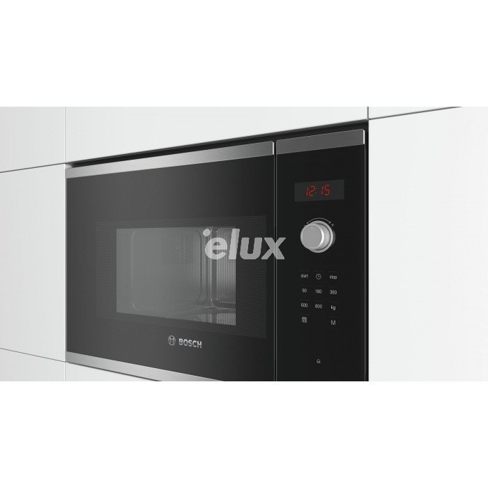 Mikrolaineahi Bosch, integreeritav, 20 l, 800 W, must/rv teras