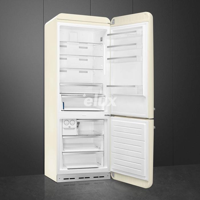 Külmik Smeg, 50-ndate stiil, 205 cm, 344/137 l, 37 dB, puutetundlik juhtimine, NoFrost, kreem