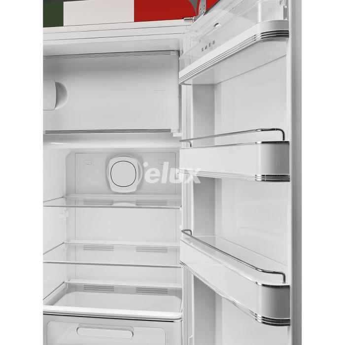 Külmik Smeg, 50-ndate stiil, 153 cm, 244/26 l, 35 dB, mehaaniline juhtimine, Itaalia trikoloor