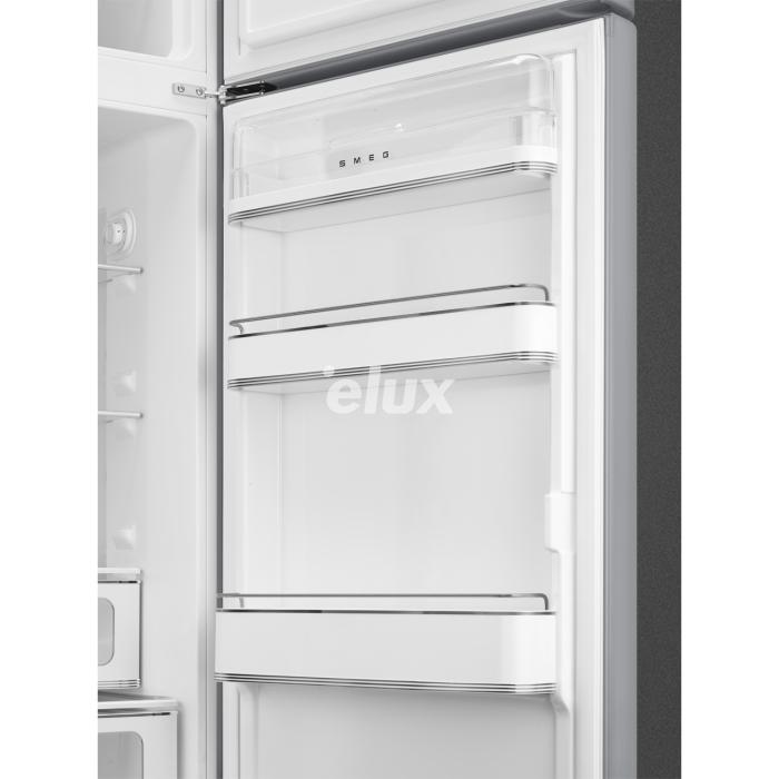 Külmik Smeg, 50-ndate stiil, 172 cm, 222/72 l, 34 dB, parem, mehaaniline juhtimine, hõbedane
