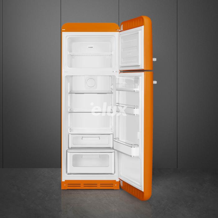 Külmik Smeg, 50-ndate stiil, 172 cm, 222/72 l, 34 dB, mehaaniline, parem, oranž