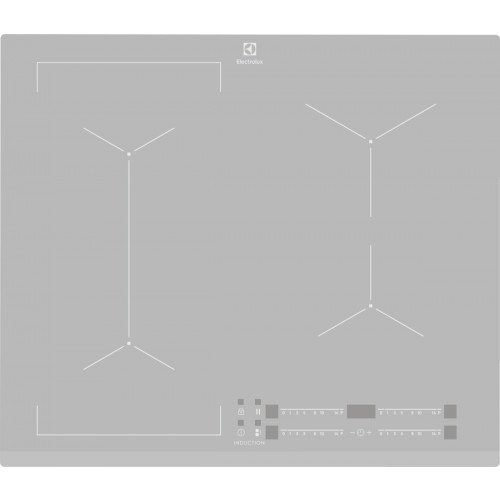 Pliidiplaat Electrolux, 4 x induktsioon, 60 cm, hõbedane, faasitud esiserv