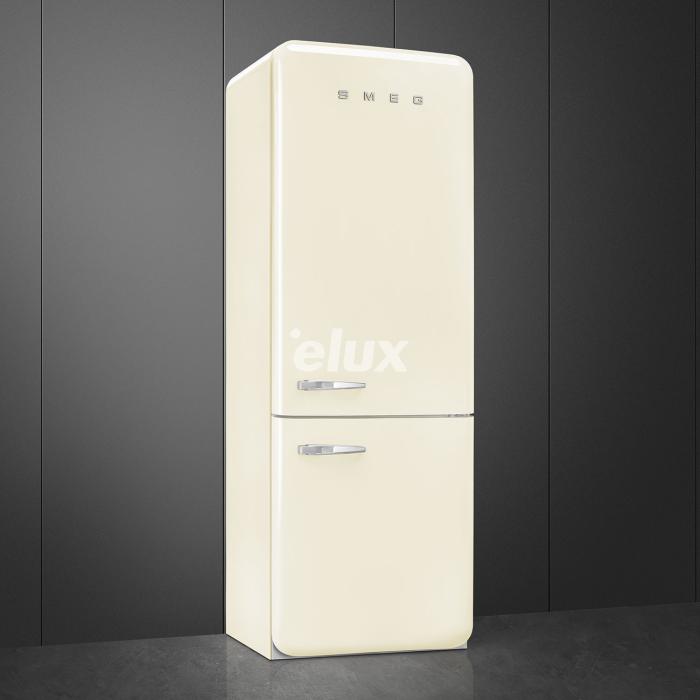 Külmik Smeg, 50-ndate stiil, 205 cm, 344/137 l, 37 dB, puutetundlik juhtimine, NoFrost, kreem