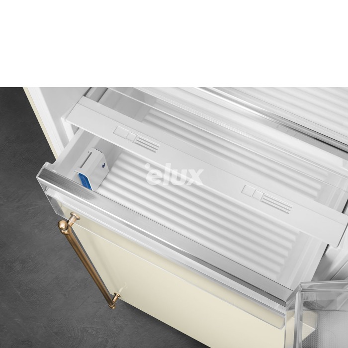 Külmik Smeg Colonial, 195 cm, 344/137 l, 41 dB, elektrooniline juhtimine, parem, kreem/messing