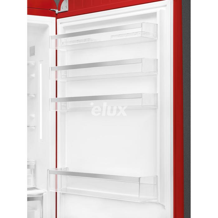 Külmik Smeg, 50-ndate stiil, 205 cm, 344/137 l, 37 dB, puutetundlik juhtimine, NoFrost, punane